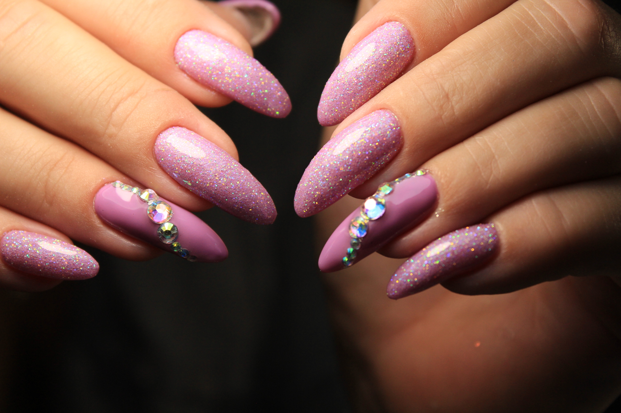 Pink ombre acrylic full set